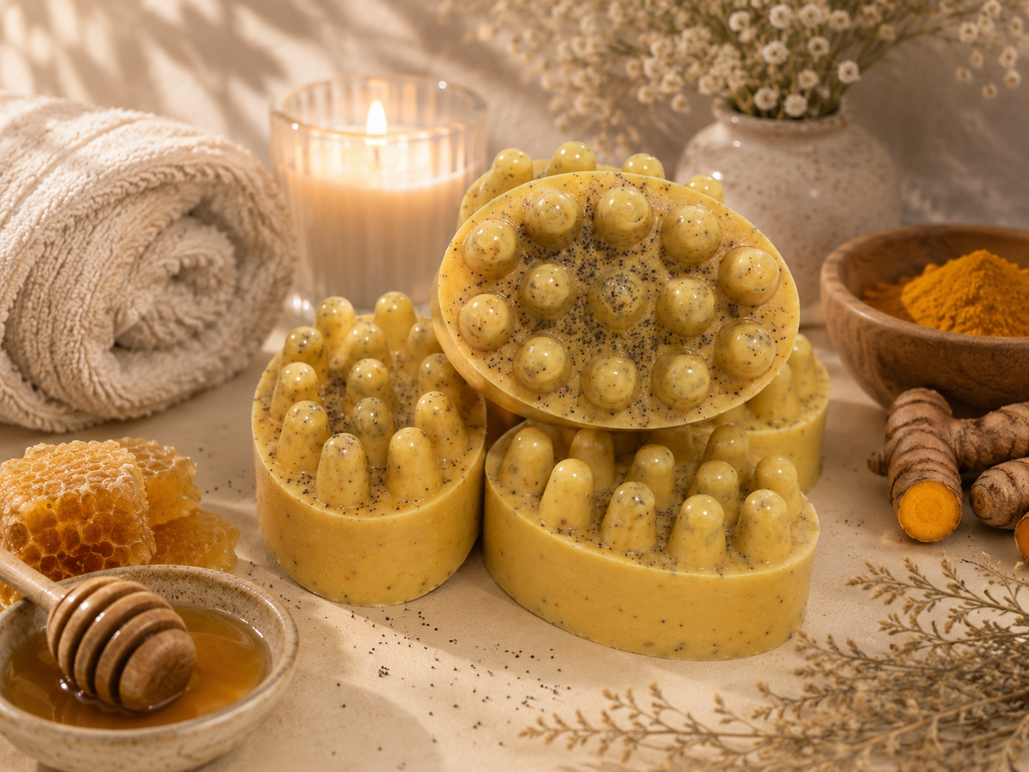 Honey and Turmeric Massage Soap Bar